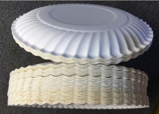 Бумажная тарелка белого торта PLA 14.5X14.5CM устранимая Handmade круглая