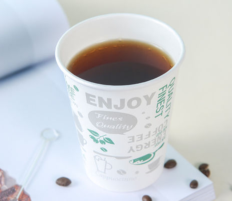 бумажные стаканчики горячего напитка чая молока кофейной чашки 12oz 260+18pe одностеночные