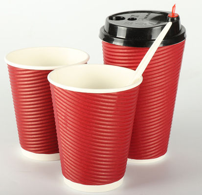 бумажные стаканчики Kraft устранимой двойной стены чая молока 16oz Biodegradable
