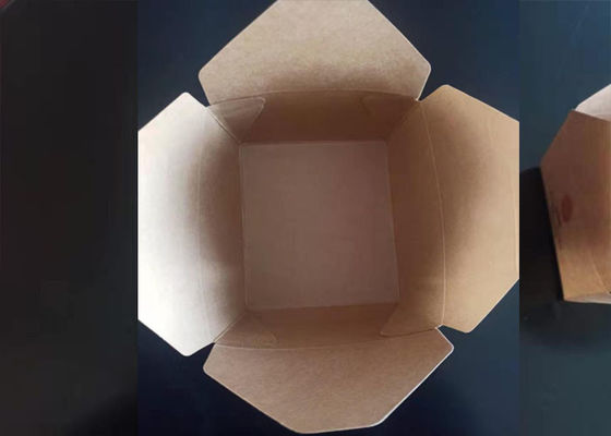 коробка для завтрака 210*154mm устранимая Kraft бумажная, квадратная коробка салата бенто
