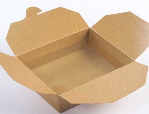 Коробка для завтрака салата бенто 18PE, бывшая коробка Kraft бумажная упаковывая