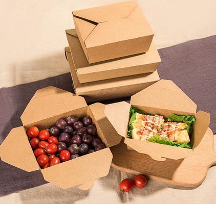 PE качества еды устранимое покрыло упаковывая коробку для завтрака картона