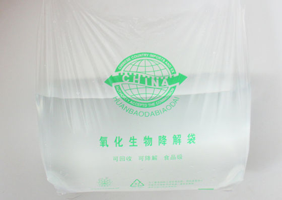 Хозяйственная сумка футболки EN13432 18x58cm прочная Biodegradable устранимая пластиковая