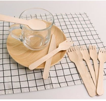 Деревянные устранимые бумажные упаковывая наборы столового прибора ложки вилки аксессуаров 14cm 16.5cm Kinife
