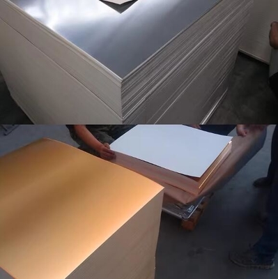 250GSM Картон для искусственных изделий 50*70 см Картон для зеркальной бумаги Кастомизированная толщина и размер Ламинированная серебряная / золотая металлическая бумага