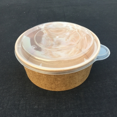 Подгонянная коробка на вынос обеда плода салата Kraft бумажная упаковывая с окном любимца
